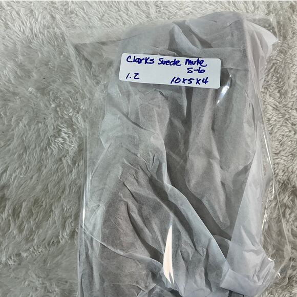 Clarks Cloudsteppers Suede Beige Mule Slip On Size 6 Womens Excellent - Picture 7 of 7